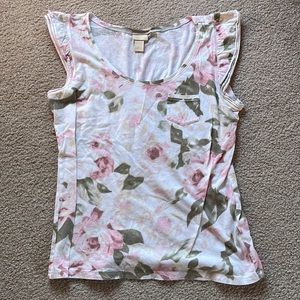 H&M rose sleeveless top size Large